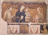 Pietro Lorenzetti Madonna with St Francis and St John the Evangelist painting